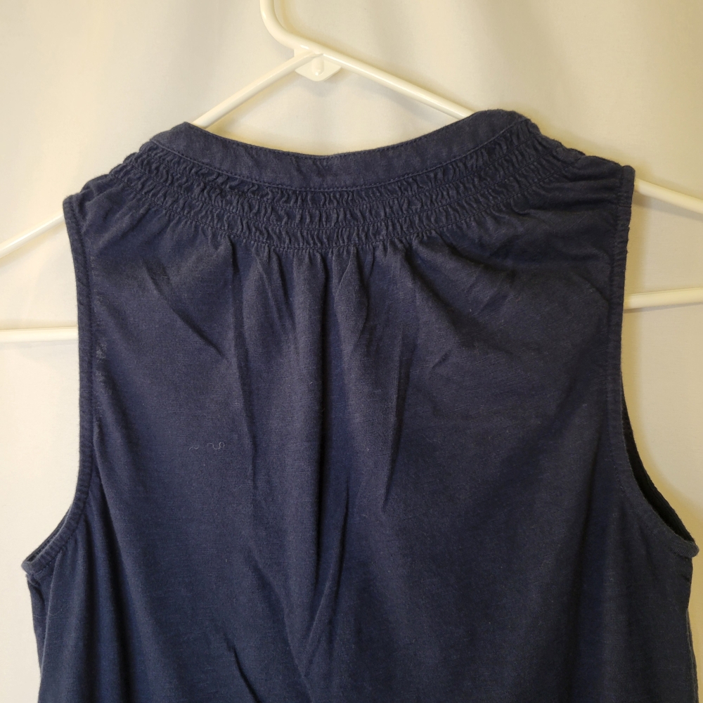 Lilly Pulitzer Essie Tank Top Navy Blue Women's - Picture 2 of 3